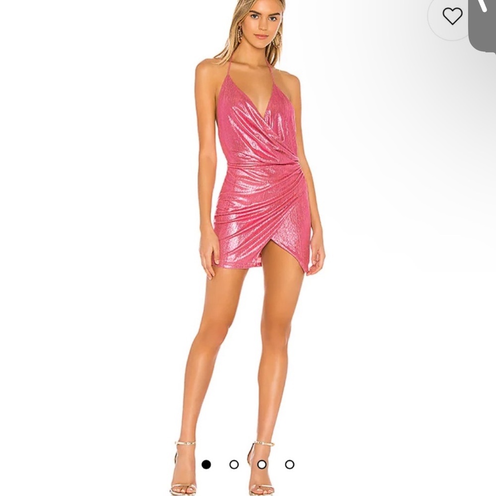 Pink metallic superdown mini dress